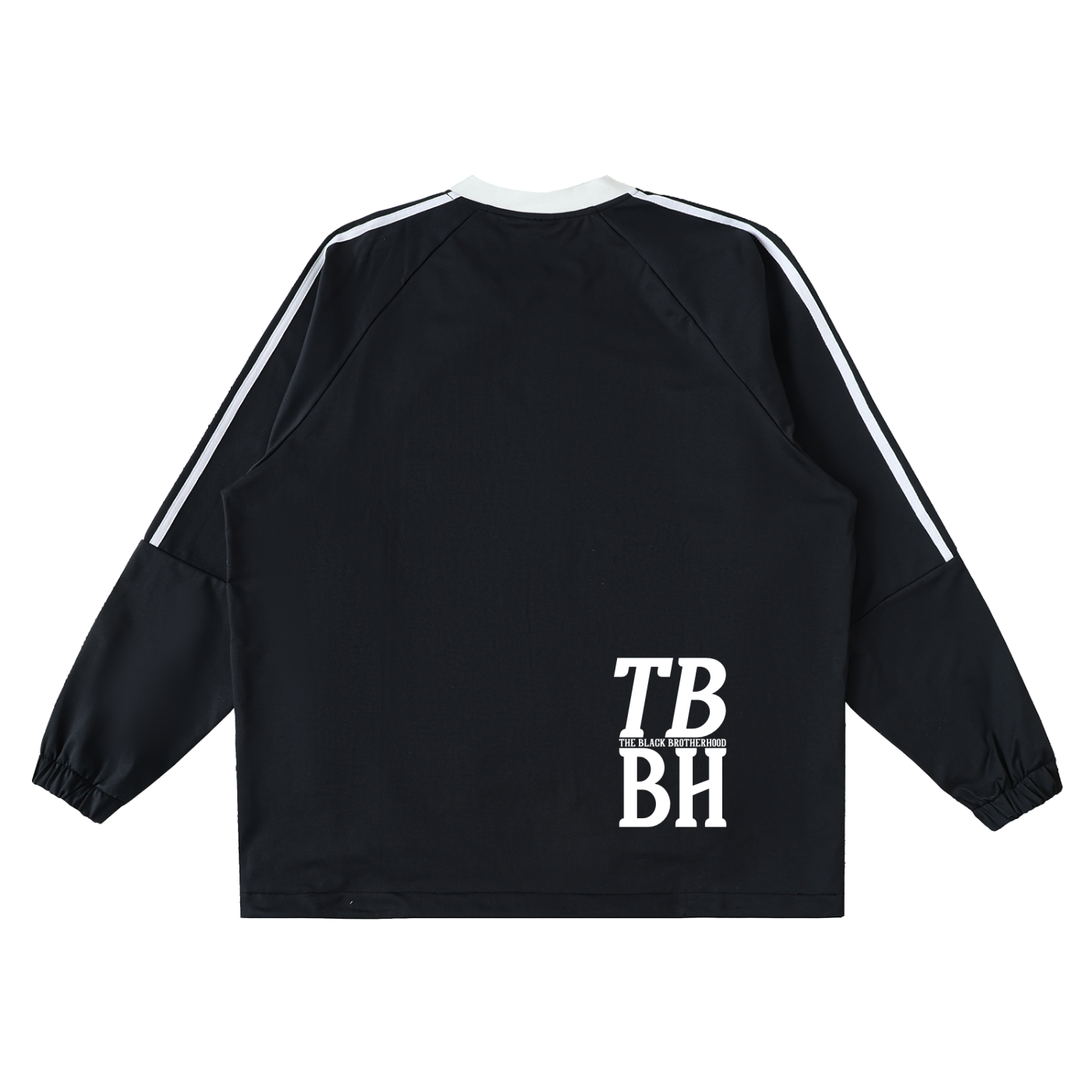 Color-Block V-Neck Long-Sleeve T-Shirt